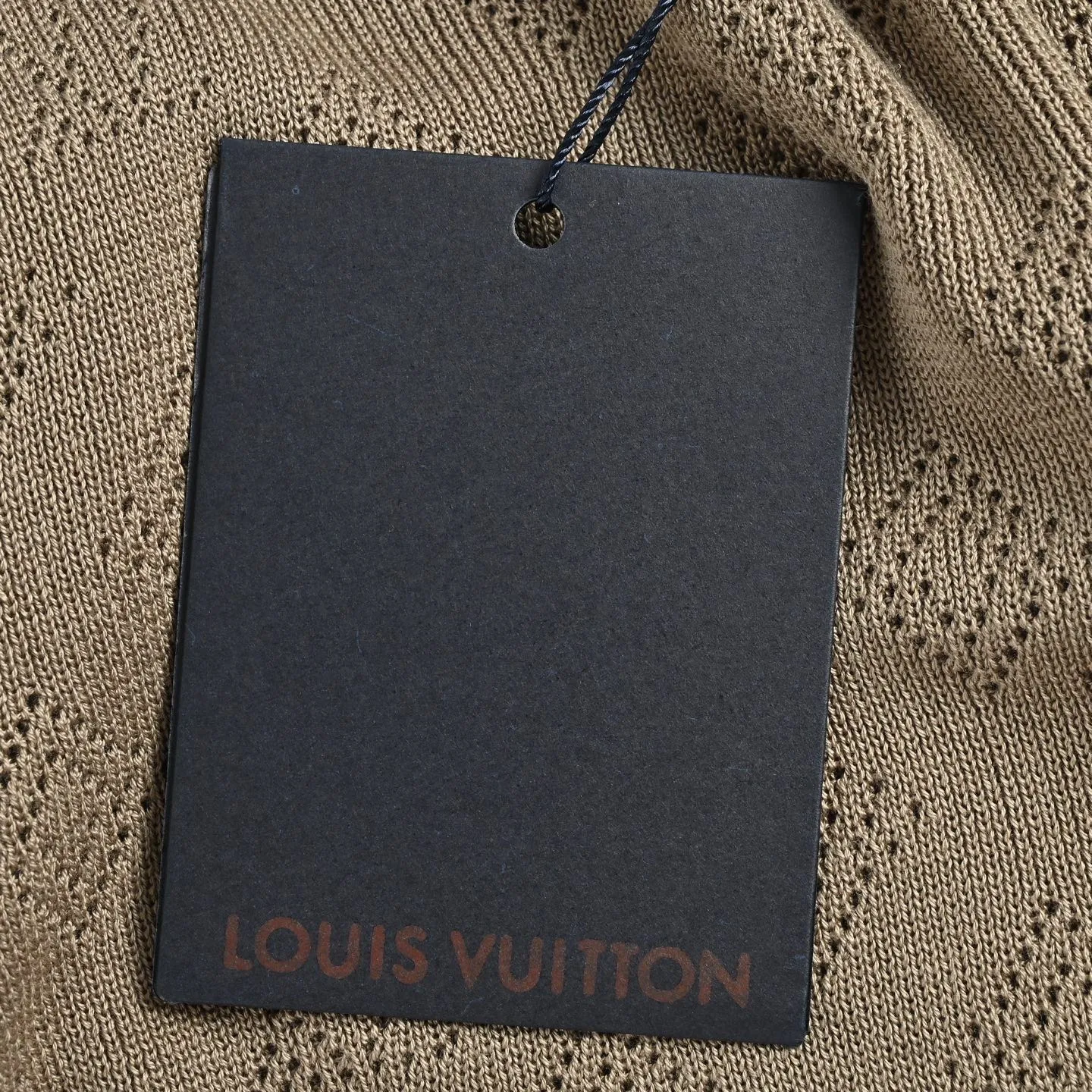 Louis Vuitton/Louis Vuitton 26ss hollow presbyopic knitted Polo short sleeves